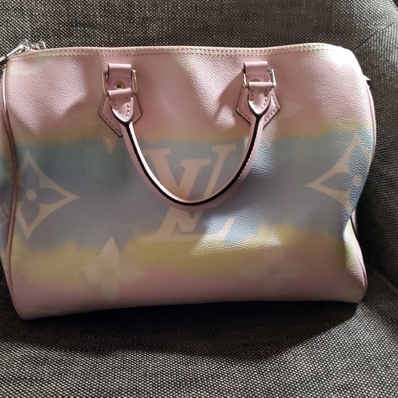 Louis Vuitton Handbags - Louis Vuitton Pink and Blue Satchel